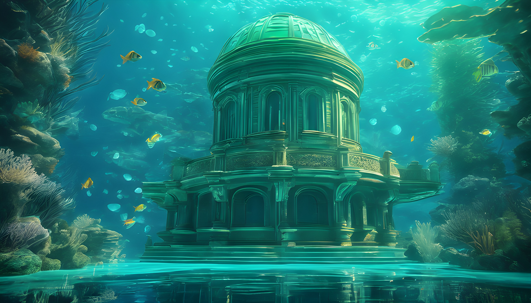 สร้างภาพฉากใต้น้ำ 3 มิติที่น่าหลงใหลซึ่งนำเสนอความมหัศจรรย์ทางสถาปัตยกรรมที่แตกต่างจากโลกอื่น