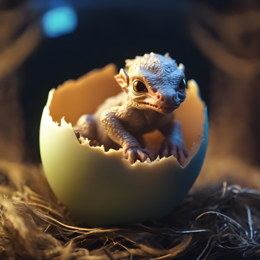 สร้างภาพ การถ่ายภาพ, ไคเมร่าทารกที่เหมือนจริงฟักออกมาจากไข่, ไคเมร่าทารกแรกเกิดตัวจิ๋วในการฟักไข่, การฟักไข่, ไคเมร่าทารกเกิด, ไคเมร่า, น่าขนลุก, 4k