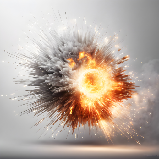 ประกายไฟ ร้อนแรง ภาพประกอบกราฟิก รายละเอียดสูง พื้นหลังสตูดิโอสีขาว