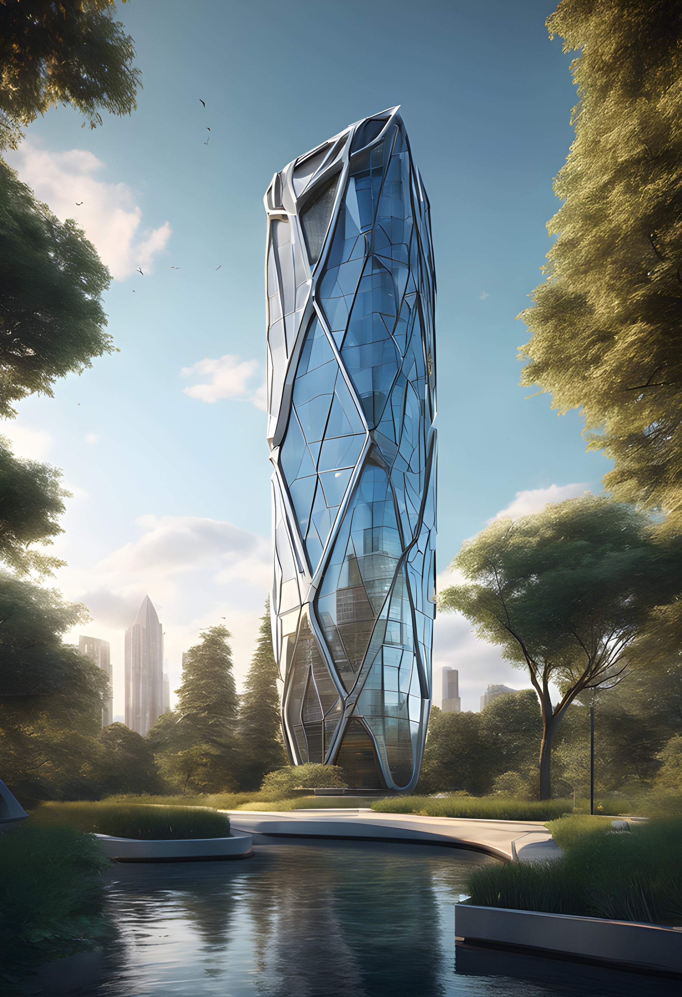 สร้างตึกระฟ้า 3 มิติที่ได้รับแรงบันดาลใจจาก Norman Foster ด้วยการออกแบบล้ำสมัยให้หน่อย